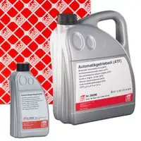 6L 6 Liter febi Automatikgetriebe&ouml;l ATF GR&Uuml;N f&uuml;r AUDI BMW CHRYSLER JAGUAR