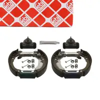 febi Bremsbackensatz + Radbremszylinder + Zubeh&ouml;r f&uuml;r FIAT 500 312 Panda 169 FORD 2 hinten