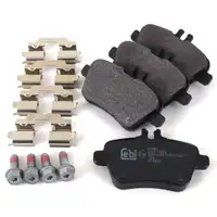 febi Bremsen Set Bremsscheiben + Bremsbel&auml;ge f&uuml;r MERCEDES W176 W246 C117 X117 X156 hinten
