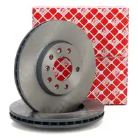 febi 17211 Bremsscheiben Satz f&uuml;r OPEL Astra G H Meriva A B Zafira A B 5-Loch vorne