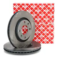 febi 21120 Bremsscheiben Satz f&uuml;r CITROEN C2 C3 C4 OPEL Corsa F PEUGEOT 206 207 1 2 vorne