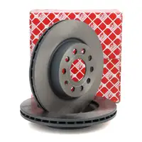 febi 22904 Bremsscheiben Satz f&uuml;r VW Golf 5 6 A3 8P Leon Toledo 1P Octavia 2 Yeti vorne