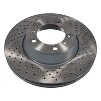 febi Bremsscheiben Satz f&uuml;r PORSCHE 996 Carrera GT3 Turbo GT2 997 3.8 Carrera S hinten