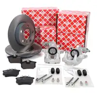 febi Bremsscheiben + Bel&auml;ge + 2x Bremssattel &Oslash; 38mm f&uuml;r VW Golf 4 8L1 Leon 1 hinten