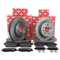 febi Bremsscheiben + Bremsbel&auml;ge f&uuml;r OPEL Astra J CHEVROLET Cruze 15" POC vorne + hinten