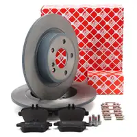 febi Bremsen Set Bremsscheiben + Bremsbel&auml;ge f&uuml;r MERCEDES W176 W246 C117 X117 X156 hinten