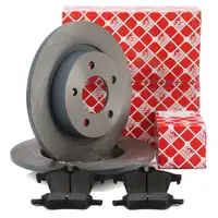 febi Bremsen Set Bremsscheiben + Bremsbel&auml;ge f&uuml;r MAZDA 3 (BK) (BL) 5 (CR) (CW) hinten