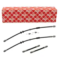 4x febi Bremsschlauch f&uuml;r VW Polo 5 AUDI 8X SEAT Ibiza 4 SKODA Fabia 3 vorne + hinten