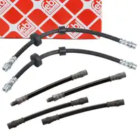 6x febi Bremsschlauch f&uuml;r VW Transporter bis 12.1996 bis Fgst. 70-T-199999 vorne + hinten