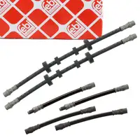 6x febi Bremsschlauch f&uuml;r VW Transporter T4 Zoll 2E2 bis Fgst. 70-X-250000 vorne + hinten