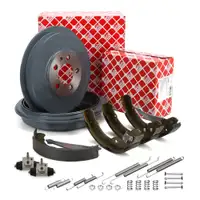 febi Bremstrommeln + Bremsbacken + Radbremszylinder f&uuml;r SKODA Octavia 1 PR-1KN hinten
