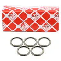 5x febi 30651 Dichtring &Ouml;lablassschraube f&uuml;r SUBARU Forester Impreza Legacy 11126AA000