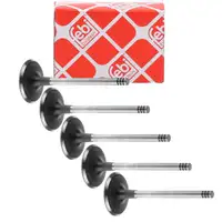 5x febi Einlassventil f&uuml;r AUDI 100 A6 C3 C4 VW Crafter 2E 2F LT II Transporter T4 2.5 TDI