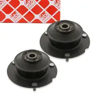 2x febi 12431 Federbeinst&uuml;tzlager + W&auml;lzlager f&uuml;r BMW 3er E30 5er E28 E34 6er E24 vorne