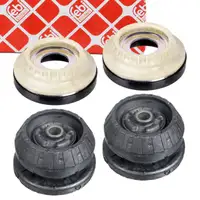 2x febi strut bushings + ball bearings for MERCEDES Viano Vito Mixto up to model year 3603472 (front)