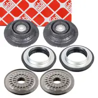 2x febi Domlager + W&auml;lzlager + Federteller f&uuml;r VW Multivan Transporter California T5 vorne