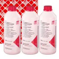 3x 1,5L febi 01381 K&uuml;hlerfrostschutz ROT AUDI OPEL SEAT SKODA VW TL774D