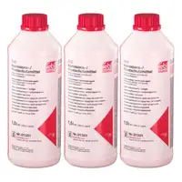 3x 1,5L febi 01381 K&uuml;hlerfrostschutz ROT AUDI OPEL SEAT SKODA VW TL774D