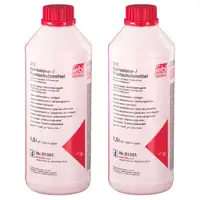 2x 1,5L febi 01381 K&uuml;hlerfrostschutz ROT AUDI OPEL SEAT SKODA VW TL774D