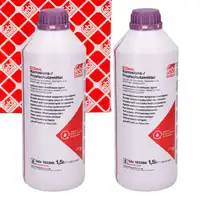 2x 1,5 Liter febi 183366 K&uuml;hlerfrostschutz LILA f&uuml;r AUDI BMW MINI SEAT SKODA VW