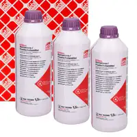 3x 1,5 Liter febi 183366 K&uuml;hlerfrostschutz LILA f&uuml;r AUDI BMW MINI SEAT SKODA VW
