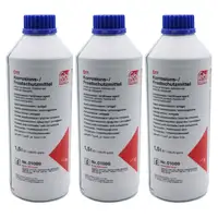 3 x 1.5 L febi 01089 Coolant Antifreeze G11 BLUE for AUDI, BMW, MINI, MERCEDES, OPEL, SMART, VW
