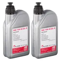 2L 2 Liter febi 40580 Getriebe&ouml;l GELB 75W-80 API GL-5 AUDI BMW FORD OPEL PSA VW