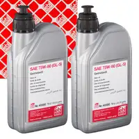 2L 2 Liter febi 40580 Getriebe&ouml;l GELB 75W-80 API GL-5 AUDI BMW FORD OPEL PSA VW