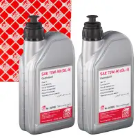 2L 2 Liter febi 32590 Getriebe&ouml;l GELB 75W-90 API GL-5 BMW FORD OPEL VW