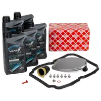 febi Getriebefilter Satz 722.6 5-Gang Automatik + 5L WOLF Getriebe&ouml;l f&uuml;r MERCEDES-BENZ