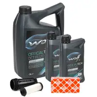 febi Transmission Filter Kit (6-Speed Powershift) + 7L WOLF Transmission Fluid for FORD, RENAULT, and VOLVO