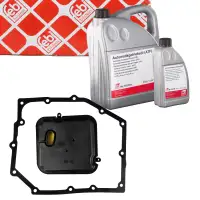febi Getriebefilter + Dichtung + 6L Getriebe&ouml;l f&uuml;r JEEP Cherokee KK Wrangler 3 JK