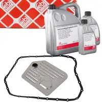 febi Getriebefilter + Dichtung + 7L Getriebe&ouml;l f&uuml;r AUDI A6 S6 RS6 C5 A8 S8 4D 5HP24