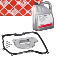 febi Getriebefilter + Dichtung + 5L Getriebe&ouml;l f&uuml;r VW Golf 5 6 Passat B6 Touran 09G AQ250