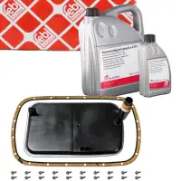 febi Getriebefilter + Dichtung + 6L Getriebe&ouml;l f&uuml;r BMW 3er E46 5er E39 X3 E83 X5 E53 5L40E
