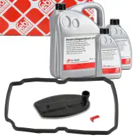 febi Getriebefilter + Dichtung + 7L Getriebe&ouml;l f&uuml;r MERCEDES W202 W203 W204 W210 W211 722.6