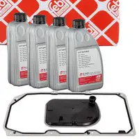 febi Getriebefilter + Dichtung + 4L Getriebe&ouml;l f&uuml;r MERCEDES W169 W245 722.8 CVT