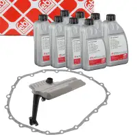 febi Getriebefilter + Dichtung + 8L Getriebe&ouml;l f&uuml;r AUDI A4 B8 A5 8T 8F A6 C7 A7 4G 0AW