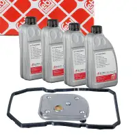 febi Getriebefilter + Dichtung + 4L Getriebe&ouml;l f&uuml;r MERCEDES W169 W245 722.8 CVT