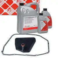 febi Getriebefilter + Dichtung + 7L Getriebe&ouml;l f&uuml;r AUDI A4 B8 A5 8T 8F A6 C6 Q5 8RB 0B6
