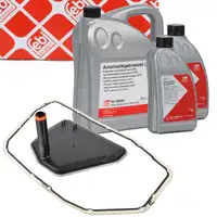 febi Getriebefilter + Dichtung + 7L Getriebe&ouml;l f&uuml;r AUDI A4 B6 B7 A6 C6 A8 4E VW Phaeton