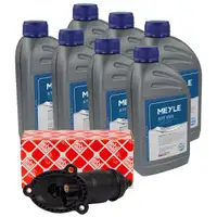 febi Getriebefilter + 7L MEYLE Getriebe&ouml;l f&uuml;r AUDI A4 B8 A5 8T 8F A6 C7 A7 4G CVT-Getriebe