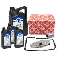 febi Getriebefiltersatz + 8L MOPAR ATF+4 Getriebe&ouml;l f&uuml;r JEEP Grand Cherokee 2 3 4