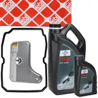 febi Getriebefilter Satz TipTronic Getriebe + 5L WOLF Getriebe&ouml;l f&uuml;r PORSCHE 996 997