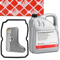 febi Getriebefilter Satz TipTronic Getriebe + 5L Getriebe&ouml;l f&uuml;r PORSCHE 911 996 997