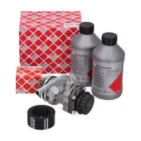febi Servopumpe + Kupplungsmuffe + 2L Hydraulik&ouml;l f&uuml;r VW Multivan T5 Touareg 7L 2.5 TDI
