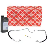 febi Hydraulic Hose (Power Steering Line) + 1 L ORIGINAL Transmission Fluid for OPEL Insignia A 2.0 CDTI