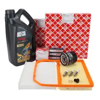 febi Filterset + 3x BOSCH Z&uuml;ndkerzen + 4L 5W30 Motor&ouml;l f&uuml;r VW Up SEAT Mii SKODA Citigo 1.0