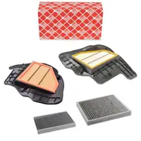 febi Innenraumfilter Satz + 2x Luftfilter f&uuml;r BMW 5er F10 F11 F07 6er F12 F16 7er N63