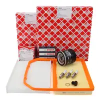 febi Filterset + 3x BOSCH Z&uuml;ndkerze f&uuml;r VW Up SEAT Mii SKODA Citigo 1.0 60/75 PS